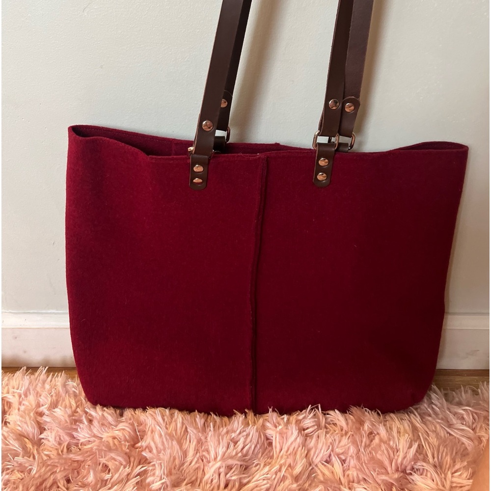 LeFrac Handmade In Italy wool tote